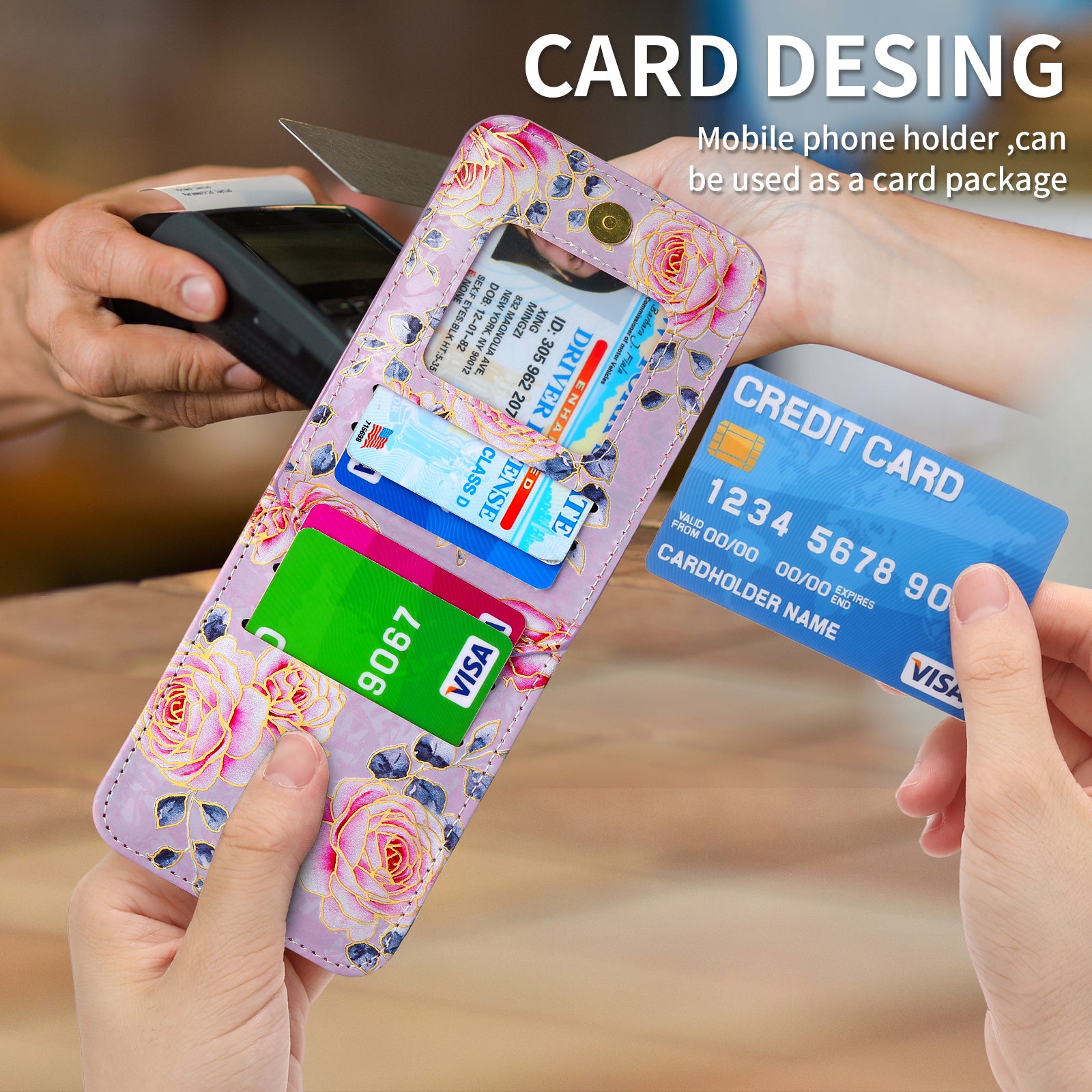 POLA For Samsung Galaxy Z Flip4 5G PU Leather Kickstand Phone Case Rose Pattern Printing Zipper Coin Pocket Cover with Card Holder POLA For Samsung Galaxy Z Flip4 5G PU Leather Kickstand Phone Case Rose Pattern Printing Zipper Coin Pocket Cover with Card Holder